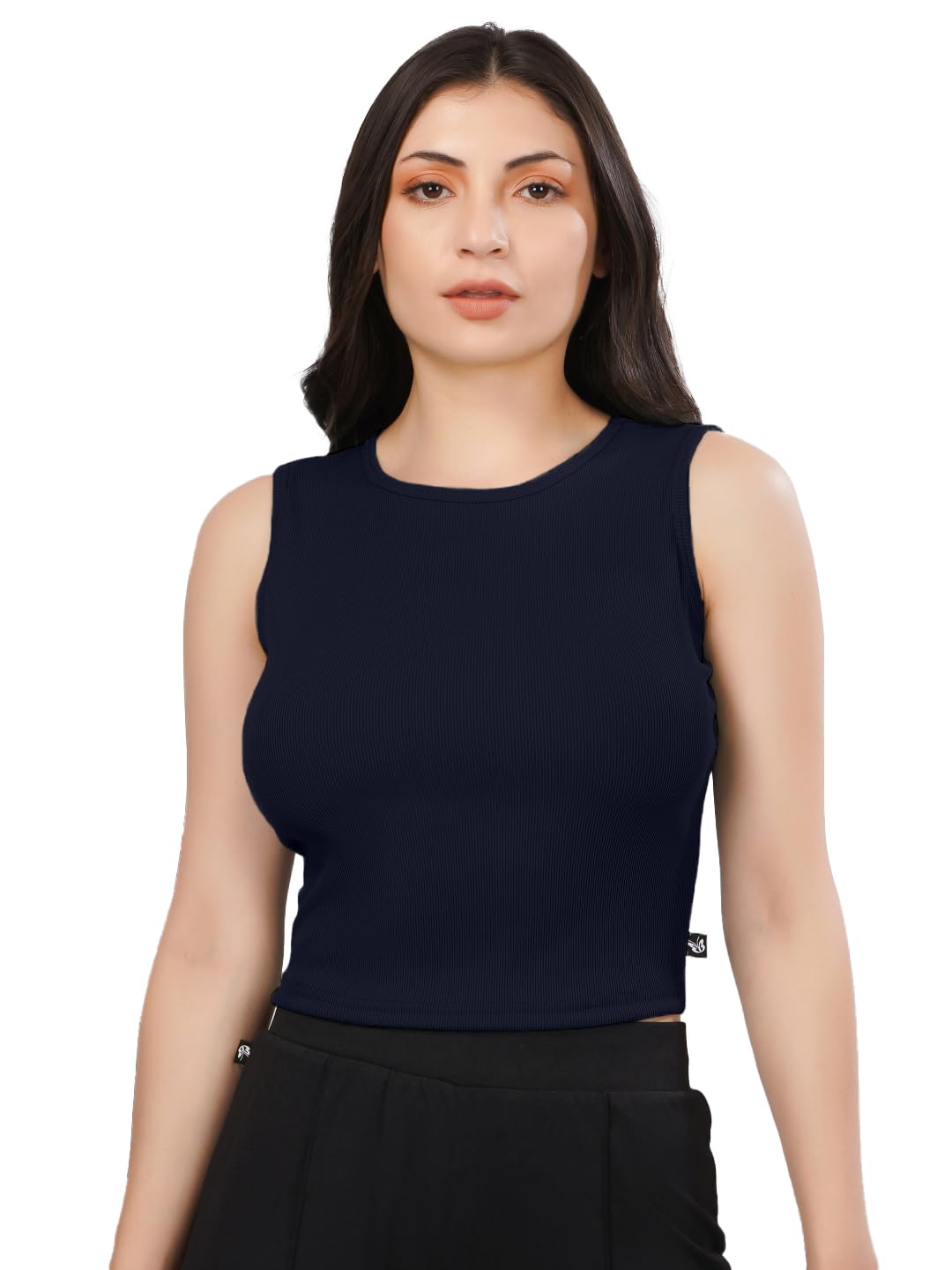 plus size Womens Tshirts Tops Sleeveless Crop Tops Slim Fit Gym Workout Top-picture-50