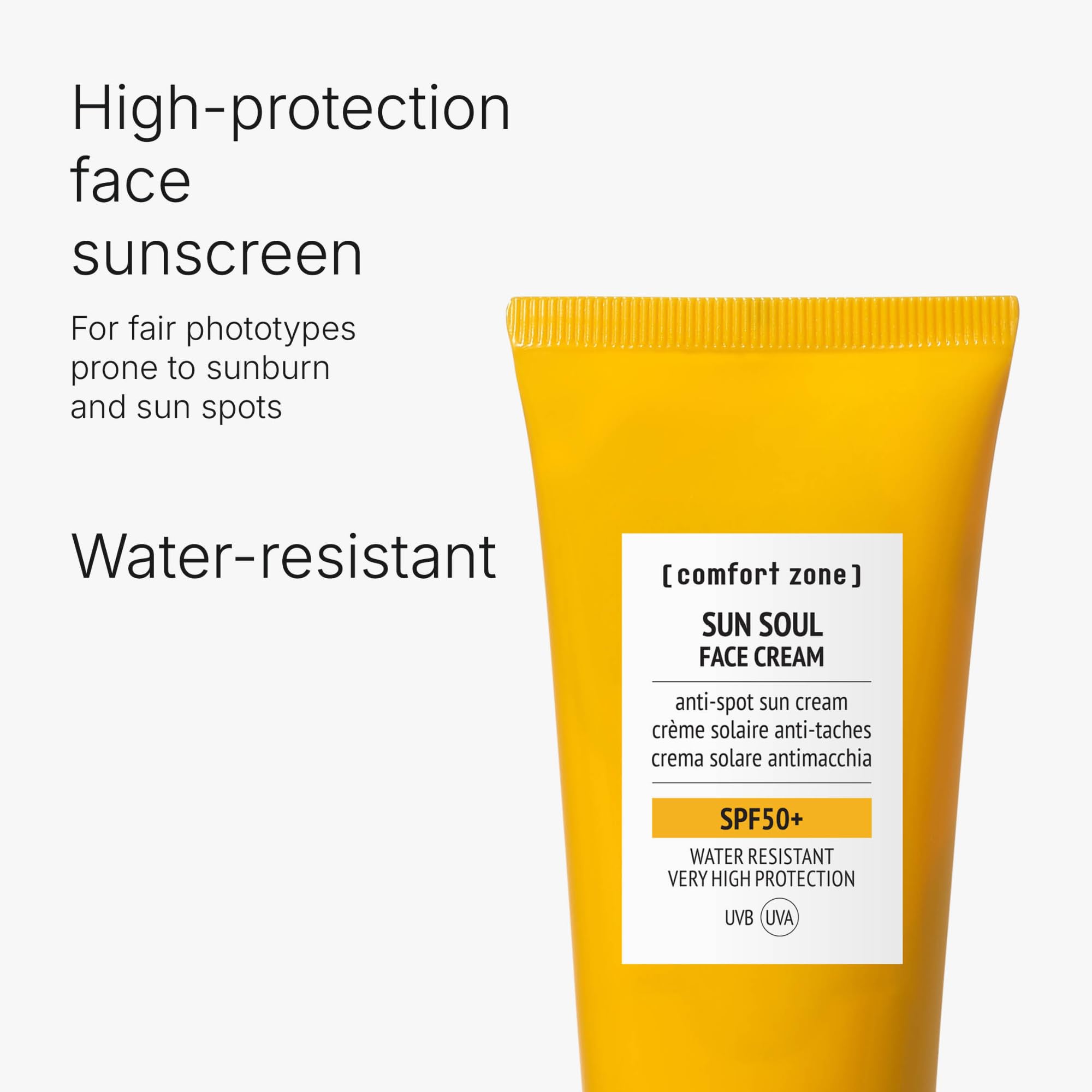SUN SOUL Face Cream SPF50 – Crème Solaire Visage Haute Protection – 60 ml