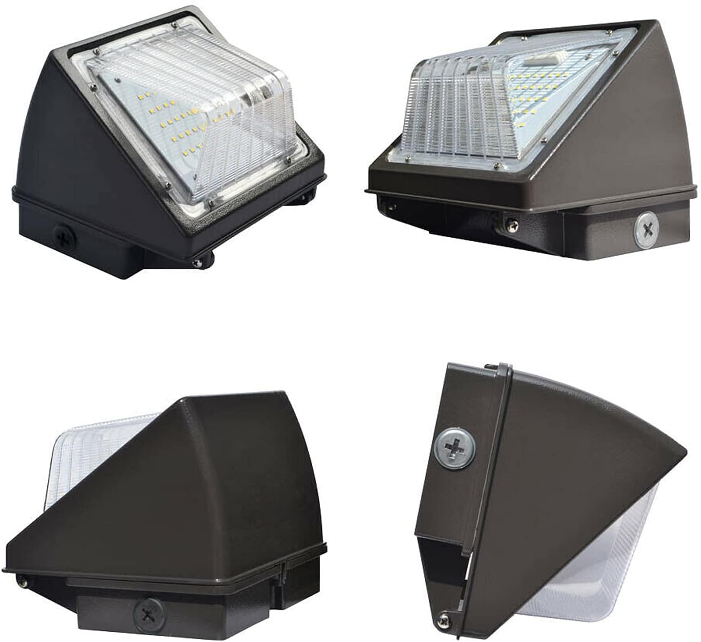LED Wall Pack Light 15w, Outdoor Commercial and Industrial Lighting, 1950 Lumens, 100-120W HPS/HID Replacement, 5000K (Crystal White Glow), IP65 Waterproof, ETL & DLC Qualified