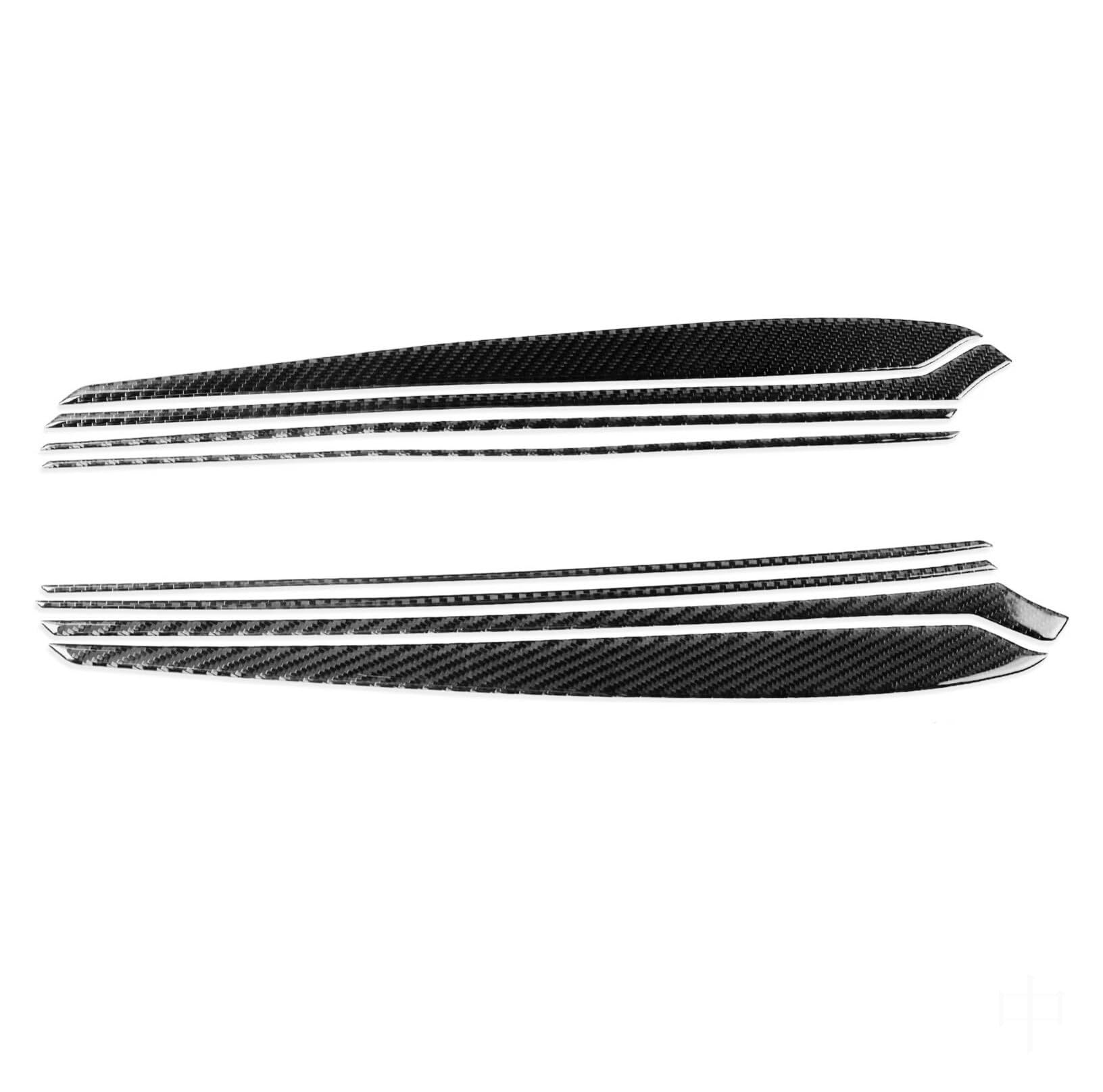 Eleknzbztg One Color Door Speaker Trim For Tesla For Model Y 2020-2024 For 3 2017-2022 Panel Frame Cover Forged Carbon Fiber Door Inner Decorative Strip(Black)