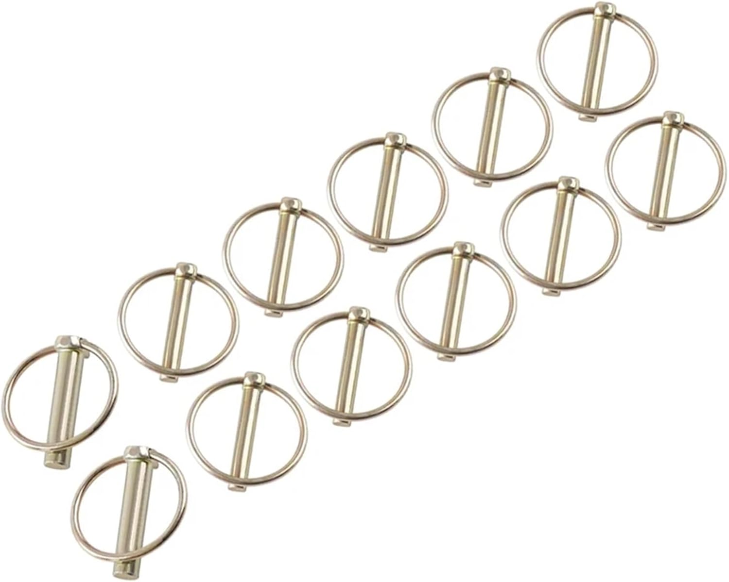 Hitch Pin 50pcs Heavy Duty Lynch Pin Assortment Kit 3 Point Hitch Pins for Tractor, Trailers,Trucks Mowers for Quick Connection