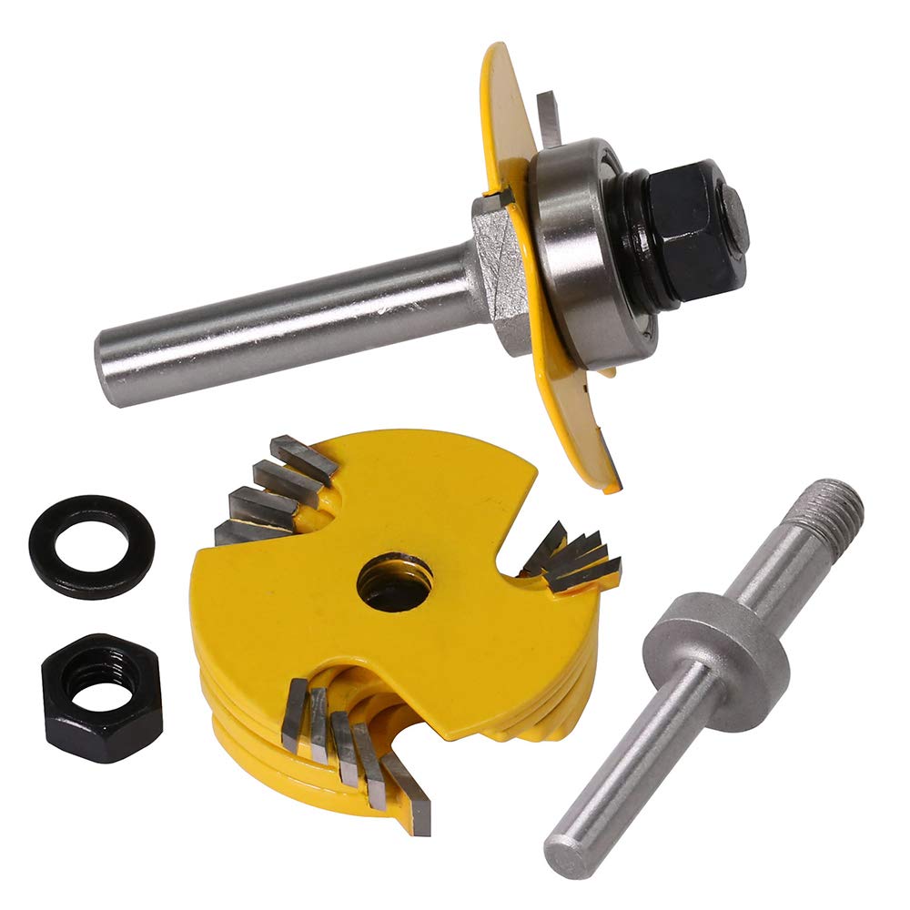 Exclusive Discount 50% Price Yakamoz 1/4 Inch Shank 3-Wing Adjustable Slot Cutter Router Bit Set with Bearings | 6-Picecs Slotting Cutting Blades, 1/2 Inch Cutting Depth, 6 Different Cutting Widths 🔥 Yakamoz 1/4 Inch Shank 3-Wing Adjustable Slot Cutter Router Bit Set with Bearings | 6-Picecs Slotting Cutting Blades, 1/2 Inch Cutting Depth, 6 Different Cutting Widths