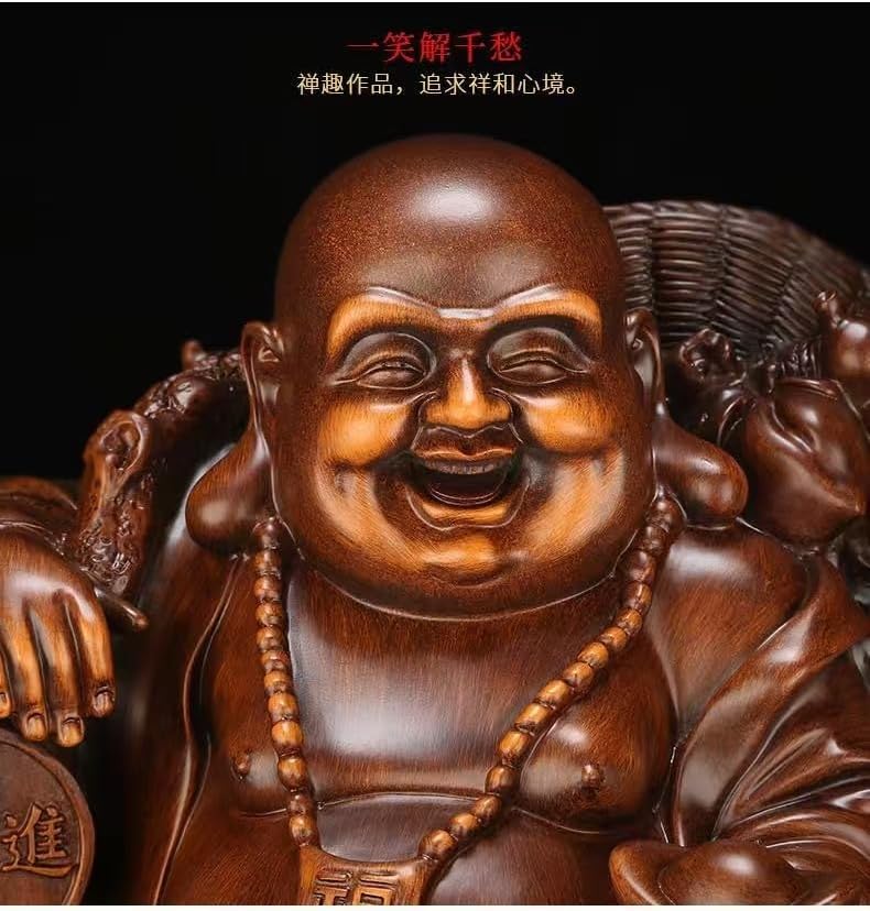 IMOOLY 布袋様 七福神 置物 大声で笑う布袋さん 大黒様 大黒さま 置物 龍亀