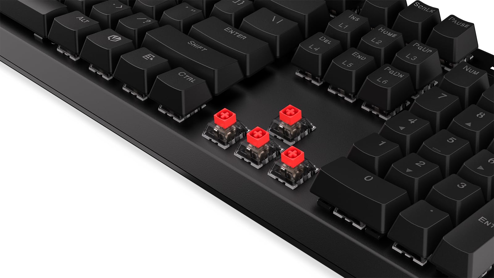 ENDORFY Thock Wireless Red, tastiera meccanica full size, QWERTY, switch Kailh Red, RGB, keycaps in PBT, EY5A079