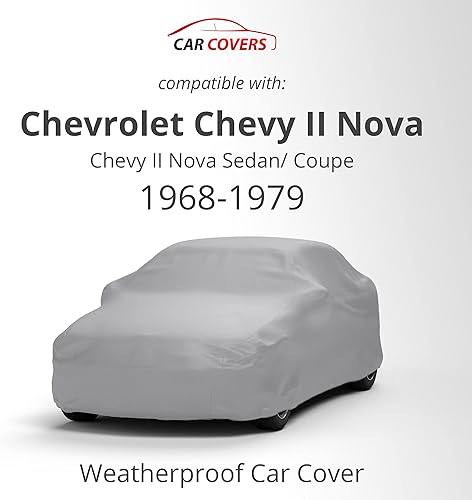 Miniatura 2 de CarCovers - Funda resistente a la intemperie para automóvil compatible con Chevrolet 1968-1979 Chevy II Nova Sedan y Coupé, cubierta para exteriores