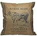 HGOD DESIGNS Housses de Coussin Vintage vache nourriture sac Taies d'oreillers Maison Décoration Pour Hommes Femmes Garçon Fille Chambre Salon Canapé Voiture Coussins Oreillers 45 x 45 cm