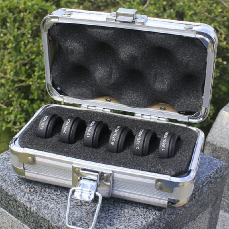 1.25inch 6PCS Telescope Filter Moon Filter Medium Gray Density Reducing Filter Set with Storage Box