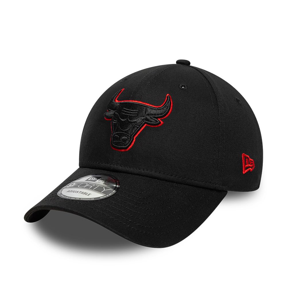 New Era Unisex Black Adult's 9Forty Team Outline Nba Chicago Bulls Baseball Cap Hat