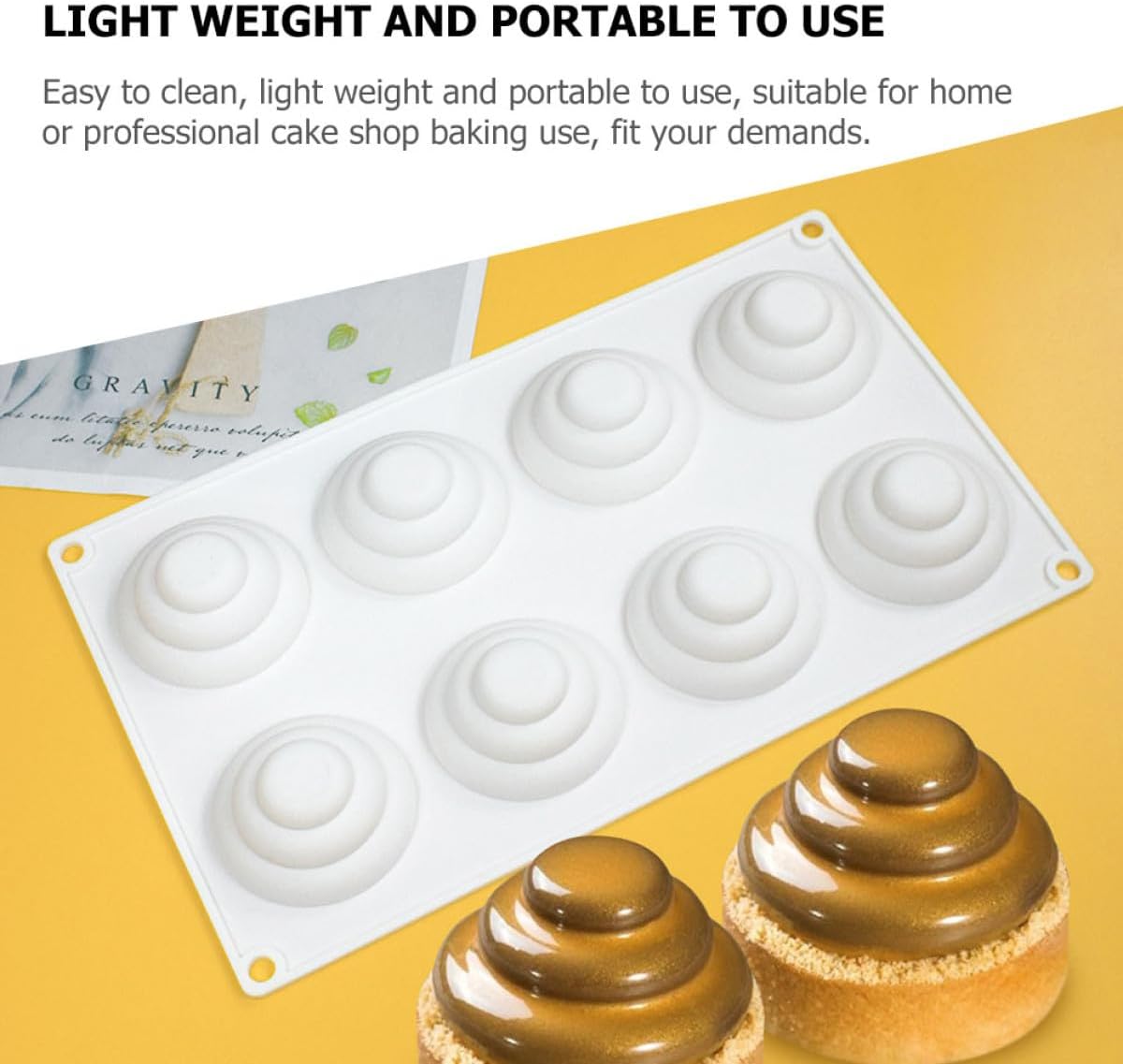 8-cavity 3-tier Stackable Silicone Cake Mold, Multi-layer Dessert Baking Pan for Mousse and Cupcakes, Food-grade Non-stick Bakeware for Home and Professional Use