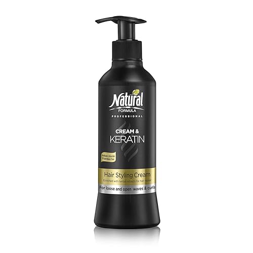 Natural Formula Crema hidratante profesional para el cabello crema para peinar con queratina pura reducción de volumen para ondas sueltas y abiertas