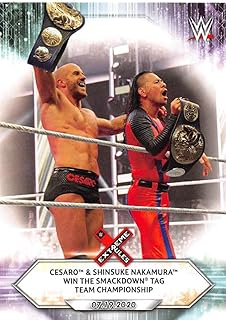 2021 Topps WWE #90 Cesaro/Shinsuke Nakamura Official World Wrestling Entetainment Trading Card in Raw (NM or Better) Condi...
