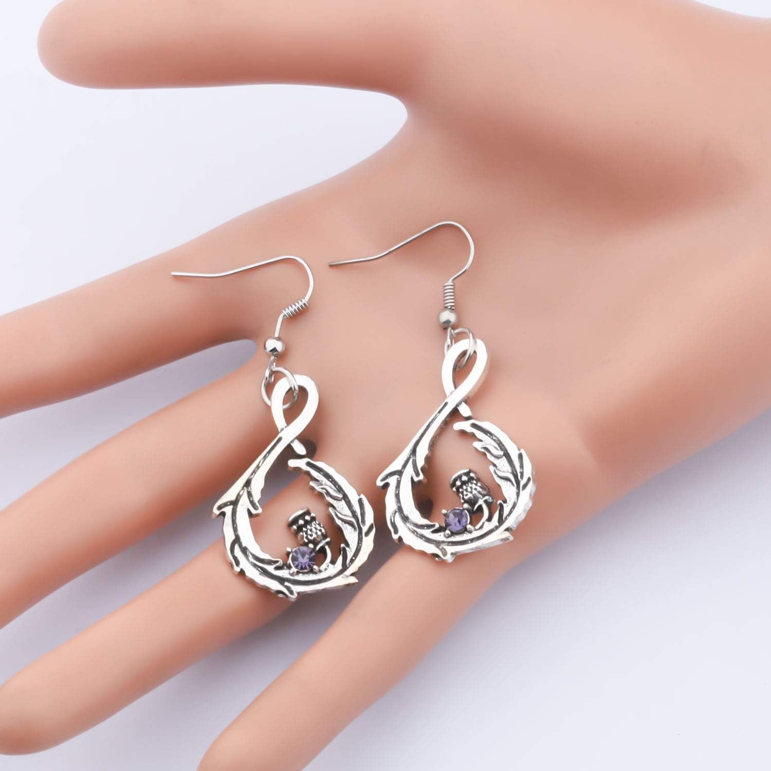 CENWA Scottish Thistle Drop Earrings Scottish Jewelry - Image 5