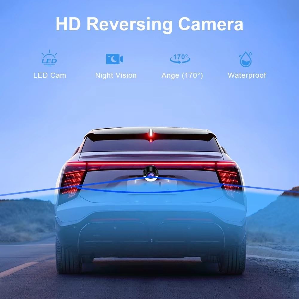 Cámara Trasera Camara Cámara De Marcha Atrás HD Impermeable para Coche Visión Delantera Y Trasera Cámara De Respaldo para Estacionamiento Visión Nocturna