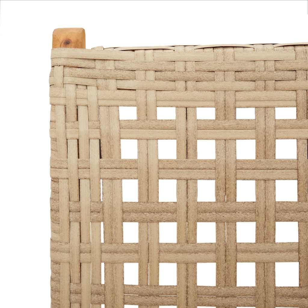 Krzesła ogrodowe 2 szt. beżowe drewno akacjowe Poly Rattan