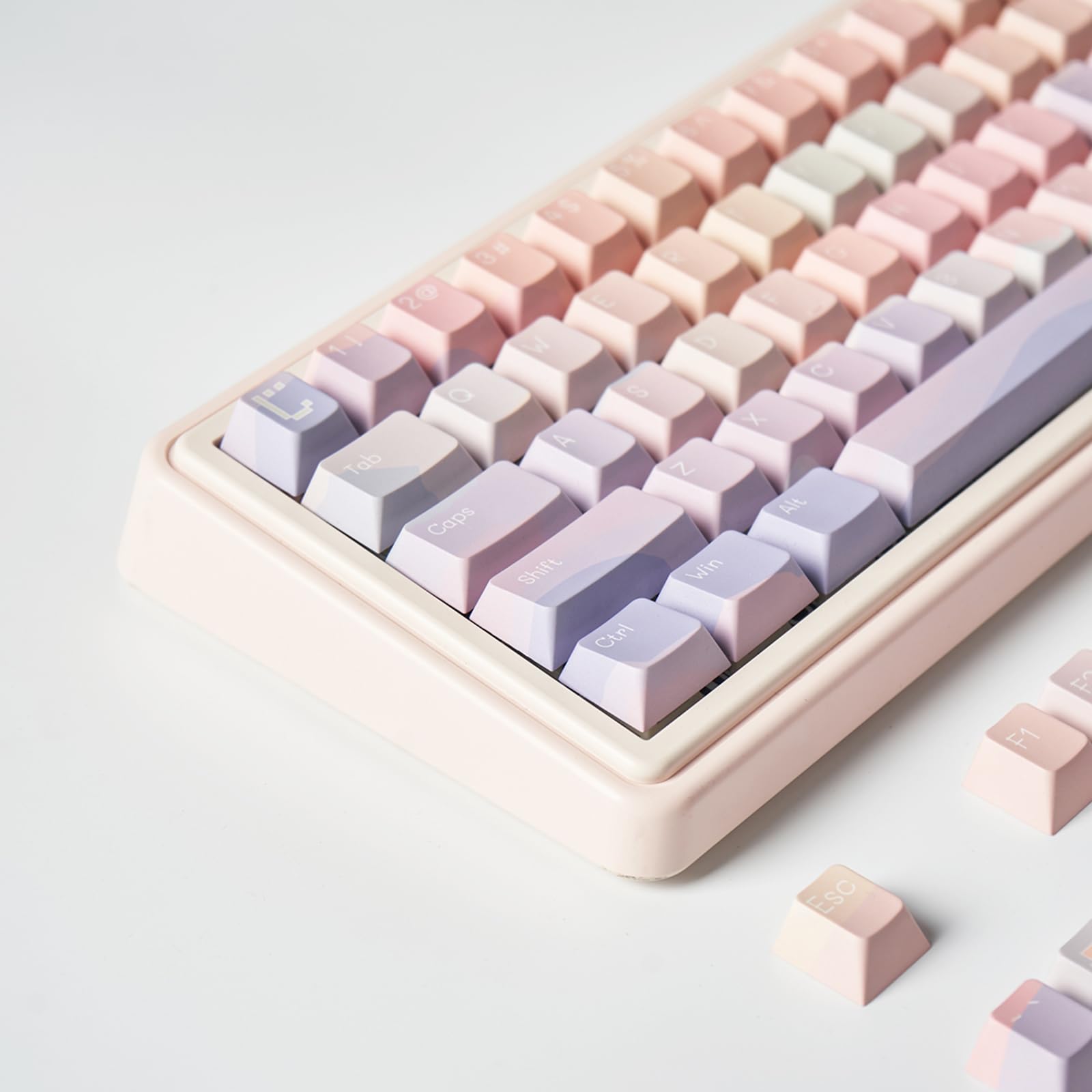 自作キーボード・Rose 60 ピンクホワイト 自作キーボード・Rose 60 ピンクホワイト