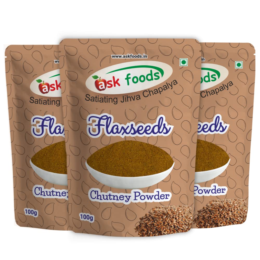 ASK Foods | Flax Seed Chutney Powder | for Dosa, Idli, Chapati, Poori, Paratha | Rice Mix | Healthy (Pack of 3) (B09JGH447F) Amazon Price History, Amazon Price Tracker