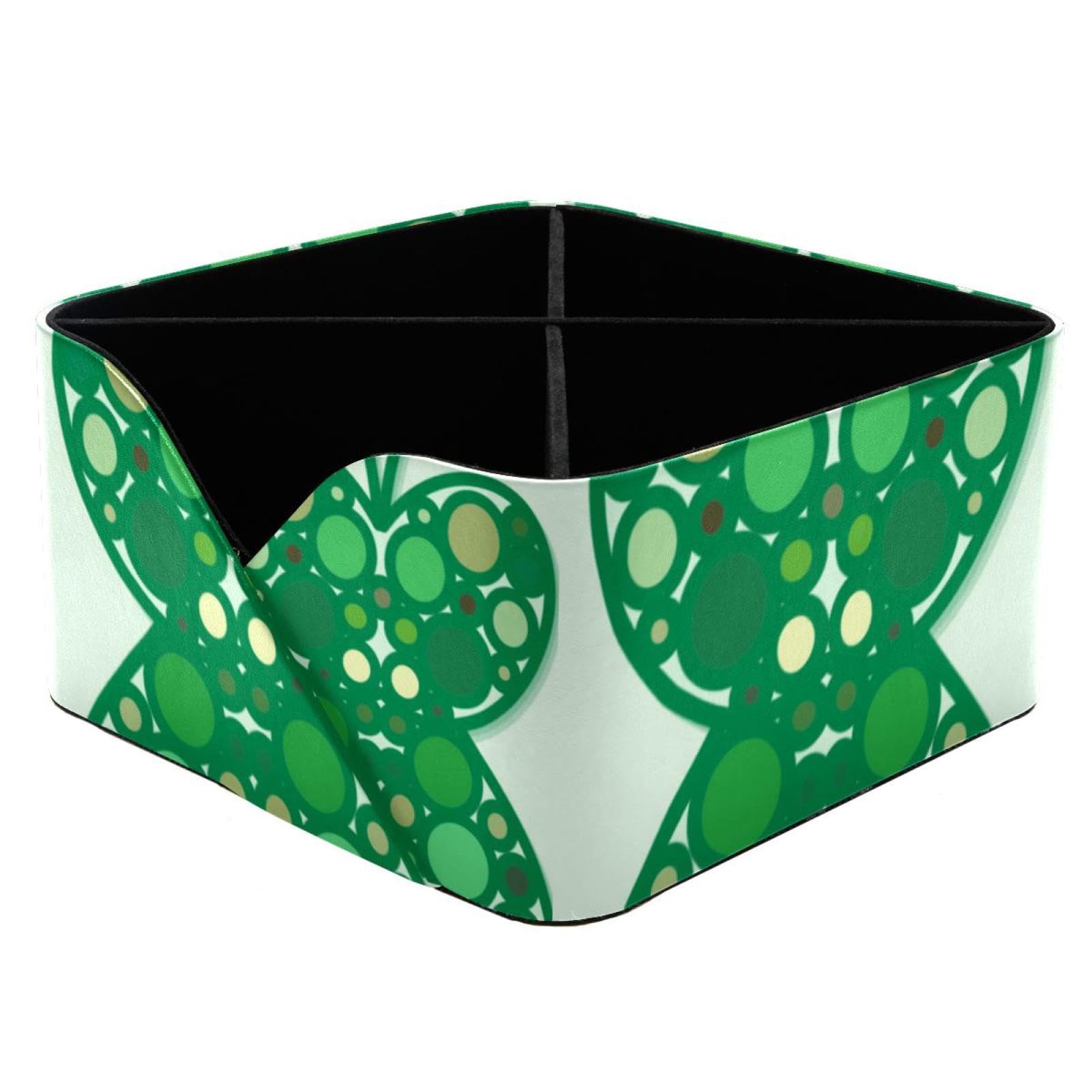 Organiseur de bureau papillon vert multifonction pour papeterie et cosmétiques