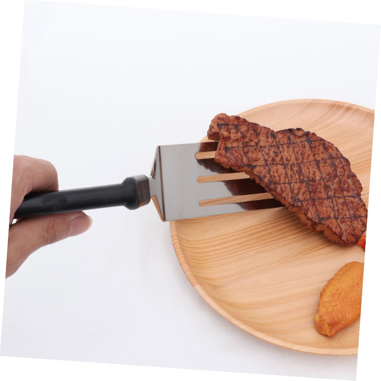 MAGICLULU 3stücke Edelstahl Steak Spatel Mit Schlitz Kleiner Pfannenwender Für Fleischzubereitung Der Küche Ergonomischer Griff Zum Abtropfen Von Öl Und Flüssigkeiten