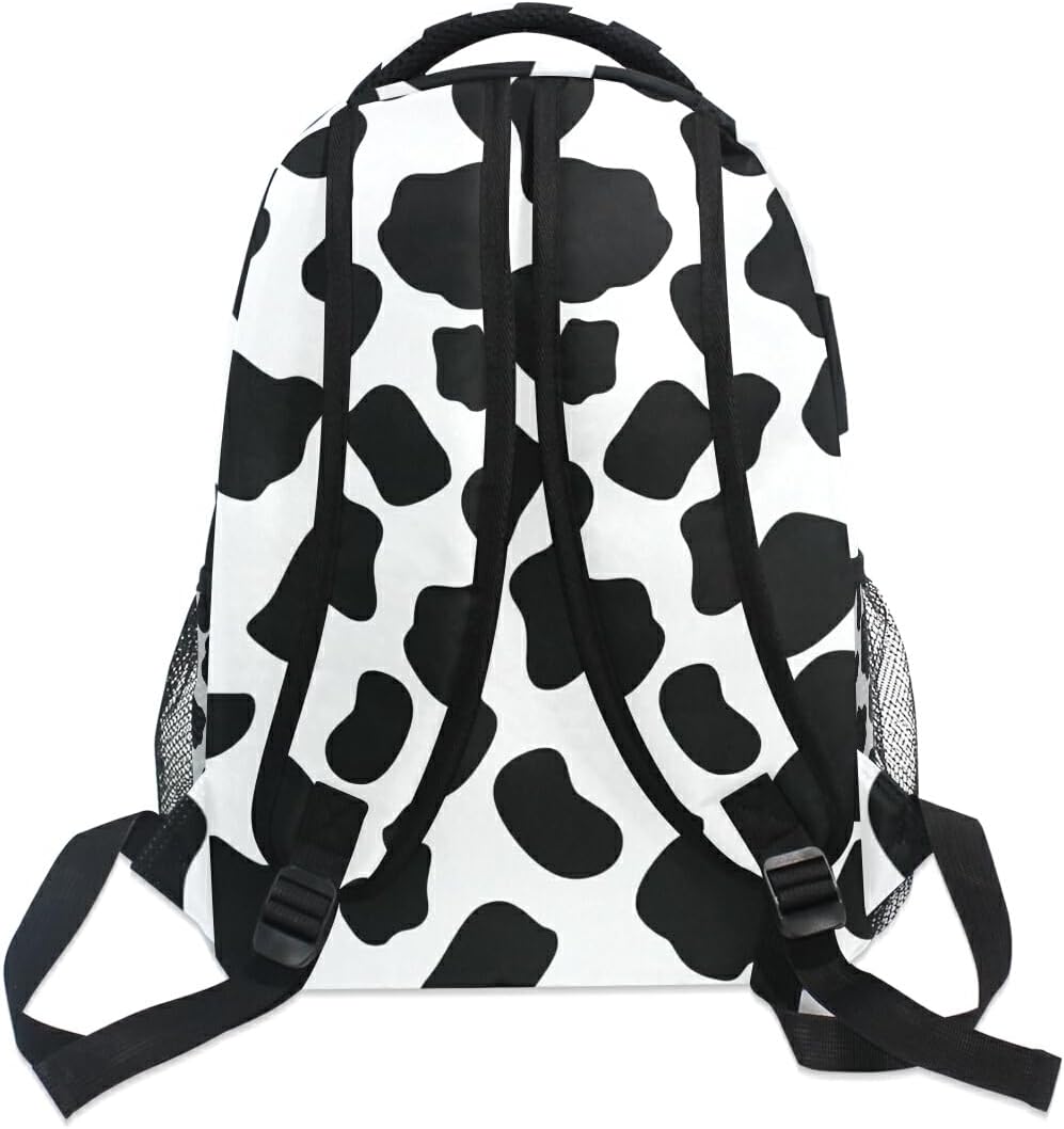School Backpack Cow Grain Teens Girls Boys Schoolbag Travel Bag