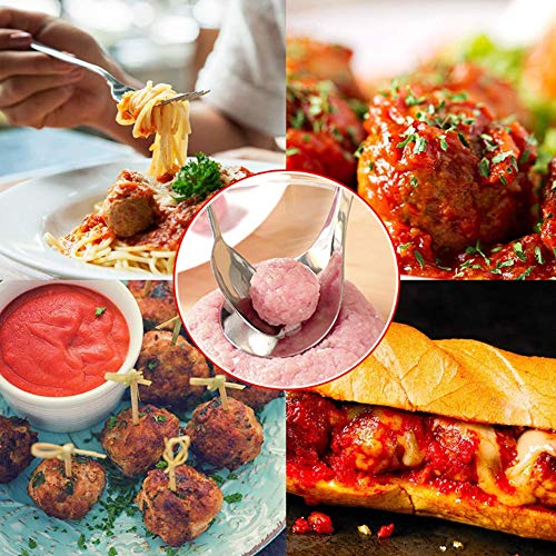 Nuluxi Meatball Maker Lepel Met Gat Non-Stick Vlees Bal Lepel Maker DIY Maken Gehaktbal Keuken Tool Duurzaam en Comfortabel Keuken Accessoires Geschikt voor het Maken van Gehaktbal, Visbal en Rijstbal - Image 7
