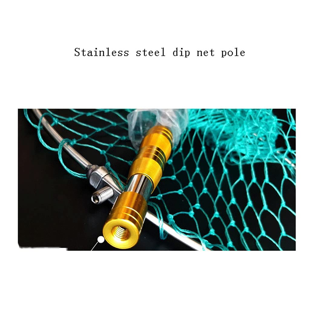 YYDS Fishing net Fishing Landing Net Foldable Telescopic Fishing Net for Ponds Bird Fish Catch Release for 180CM 210CM 250CM 300CM Fish net (Color : Green, Size : 180cm) : Sports