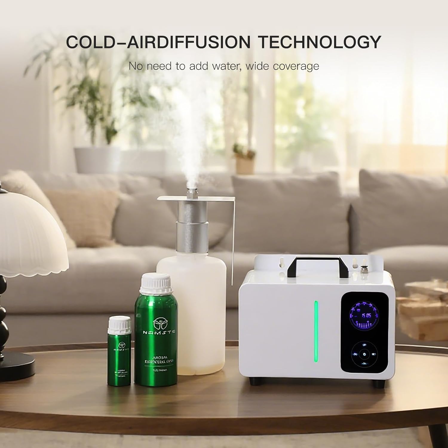 Waterless Diffuser Large 2000 ML, HVAC Scent Machine APP & WIFI & Touch Screen Control 7500 Sq.Ft Coverage, Aromatherapy Diffusers, Essential Oil Level Monitoring for Whole House & Hotel & Mall - Image 2