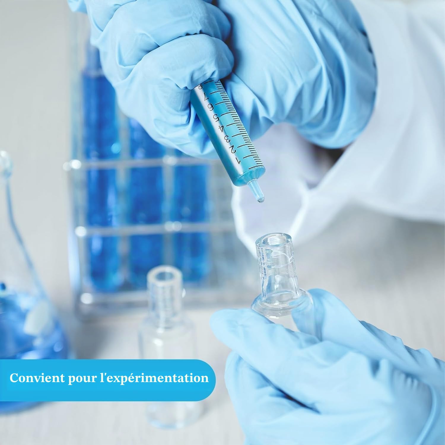 Lot de 10 seringues 1 ml, 3 ml, 5 ml, 10 ml, 20 ml, 5 tailles de dosage, réutilisables, sans aiguille, parfaites pour l'alimentation animale, l'arrosage des plantes et les expériences de laboratoire