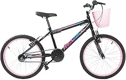 Bicicleta Infantil Feminina Aro 20 Wendy – Freios V‑Brake, Rodinhas Laterais, Quadro Aço Carbono – Ideal para Meninas de 6 a 11 anos