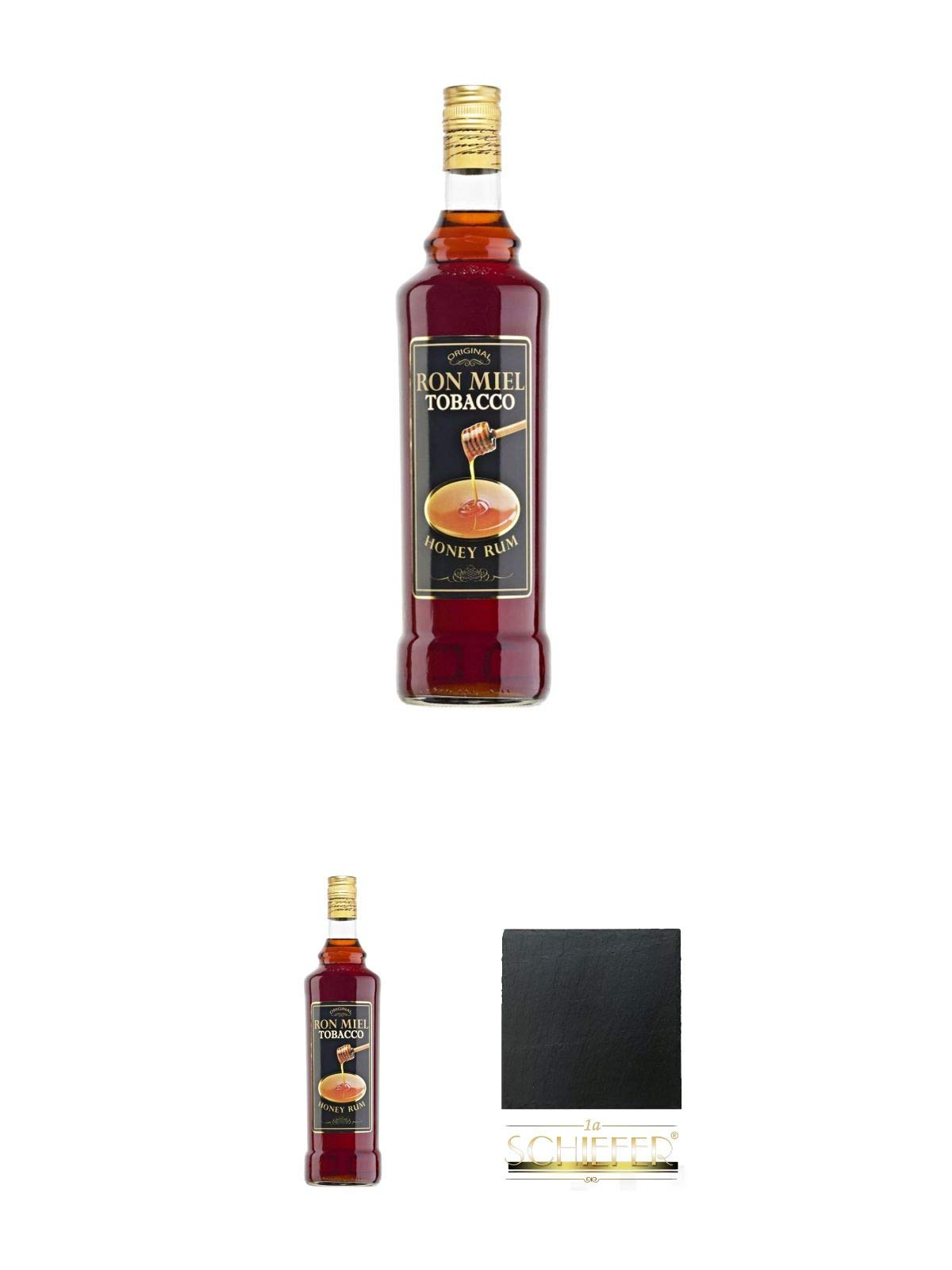 ron miel tobacco honey rum Ron Miel Tobacco Honey Rum 1.0 Litre + Ron Miel Tobacco Honey Rum 1.0 Litre  + Slate Glass Coaster Square Approx. 9.5 cm Diameter : Amazon.de: Home &  Kitchen