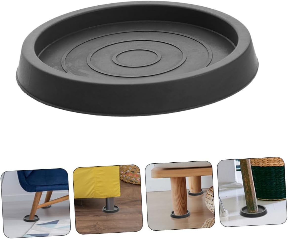 8pcs Round Furniture Leg Cups - Rubber Pads for Sofa Table Couch and Chair Protector for Hardwood Floors Easy to Install and Use