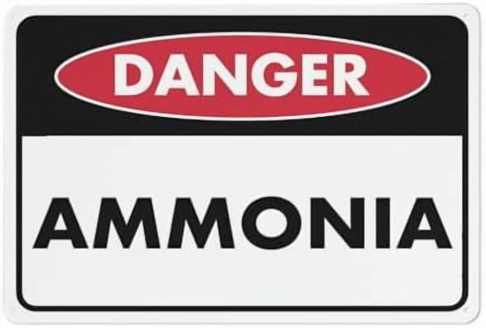 (2-Pack) Metal Tin Sign Danger Ammonia Sign Funny Decor For House Door Office Yard,Rust Free Sign - 12"" X 8""