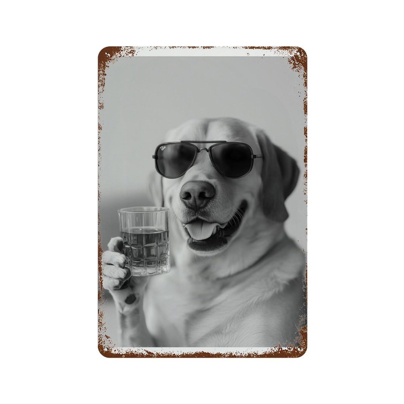 xiaoxiaoshen Labrador Whiskey Funny Dog Bar C Wall Decor Art Metal Tin Poster Modern Home Decor Art Home Bar Shop Decorations Vintage Sign 30x20cm
