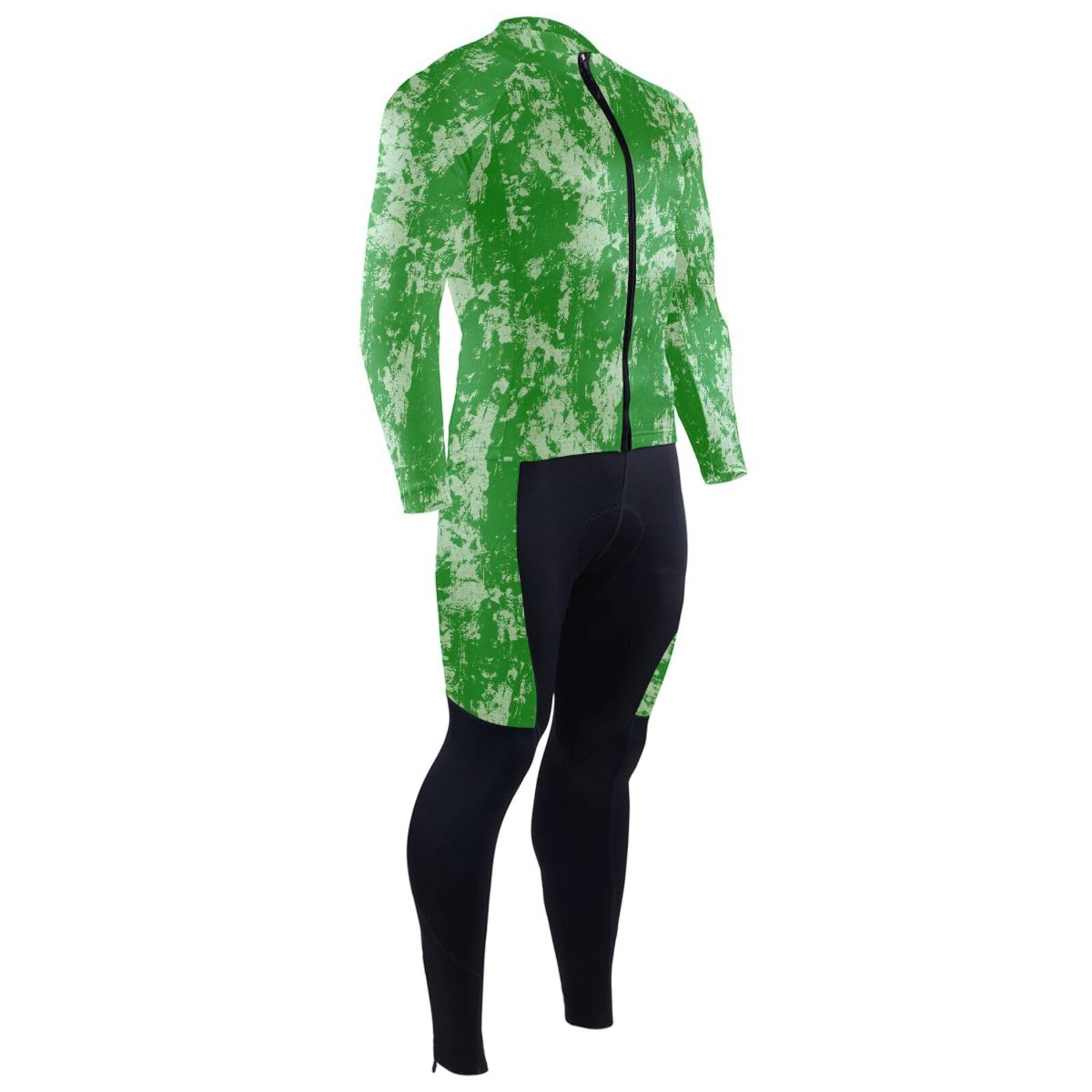 Fahrradtrikot für Herren, mit Taschen, Windbreaker, langärmelig, 3D-gepolstert
