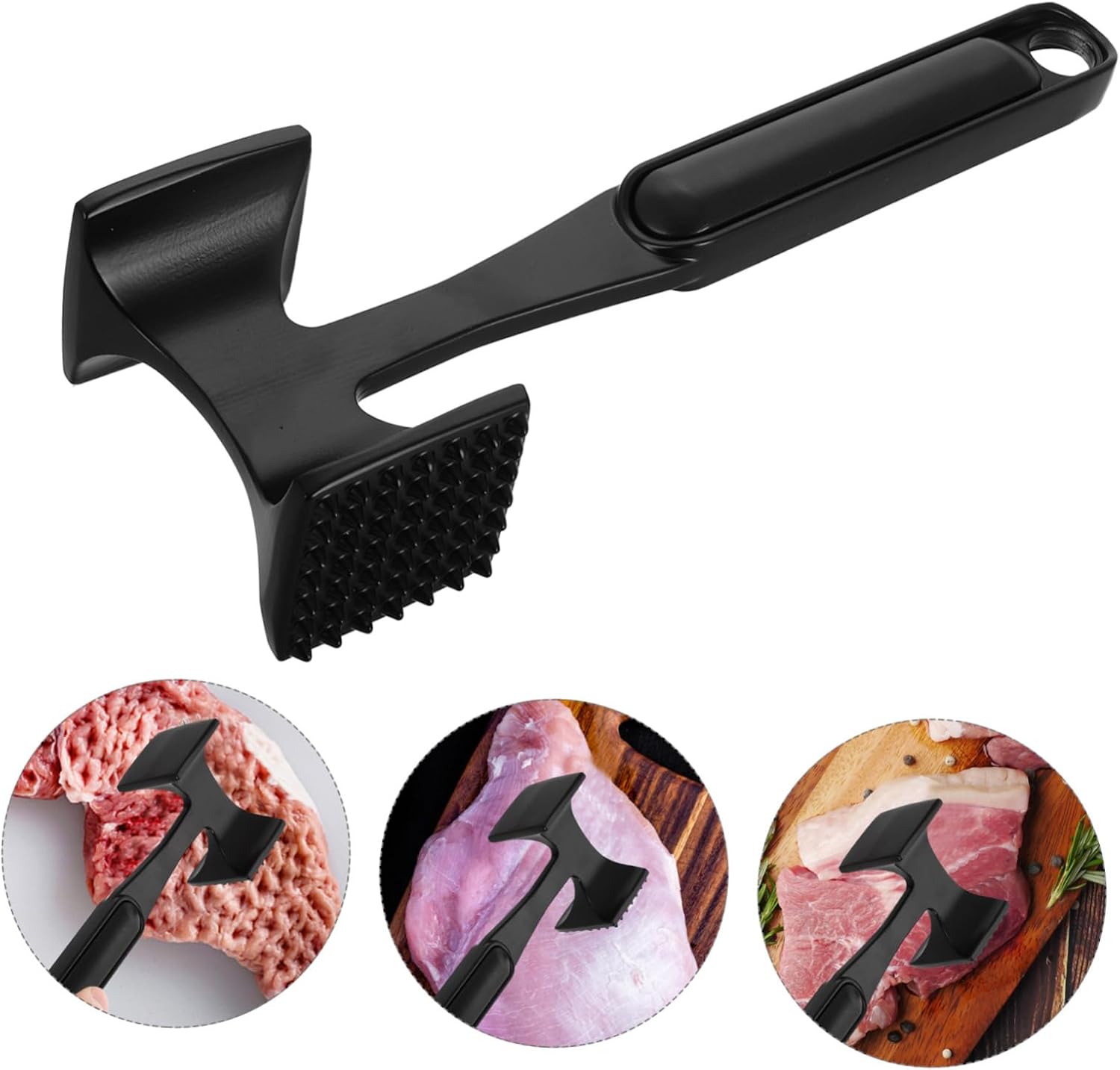Dual-sided Heavy Duty Meat Tenderizer Mallet for Tenderizing Steak and Beef Comfortable Grip Kitchen Tool for Effortless Cooking and Flavor Enhancement