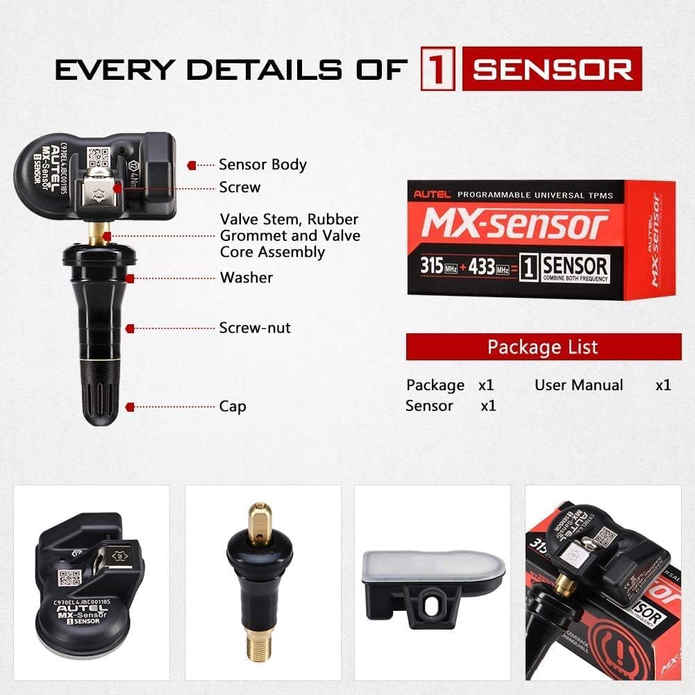 Autel TPMS MX Sensor Dual Frequency (315MHz + 433MHz) Tire