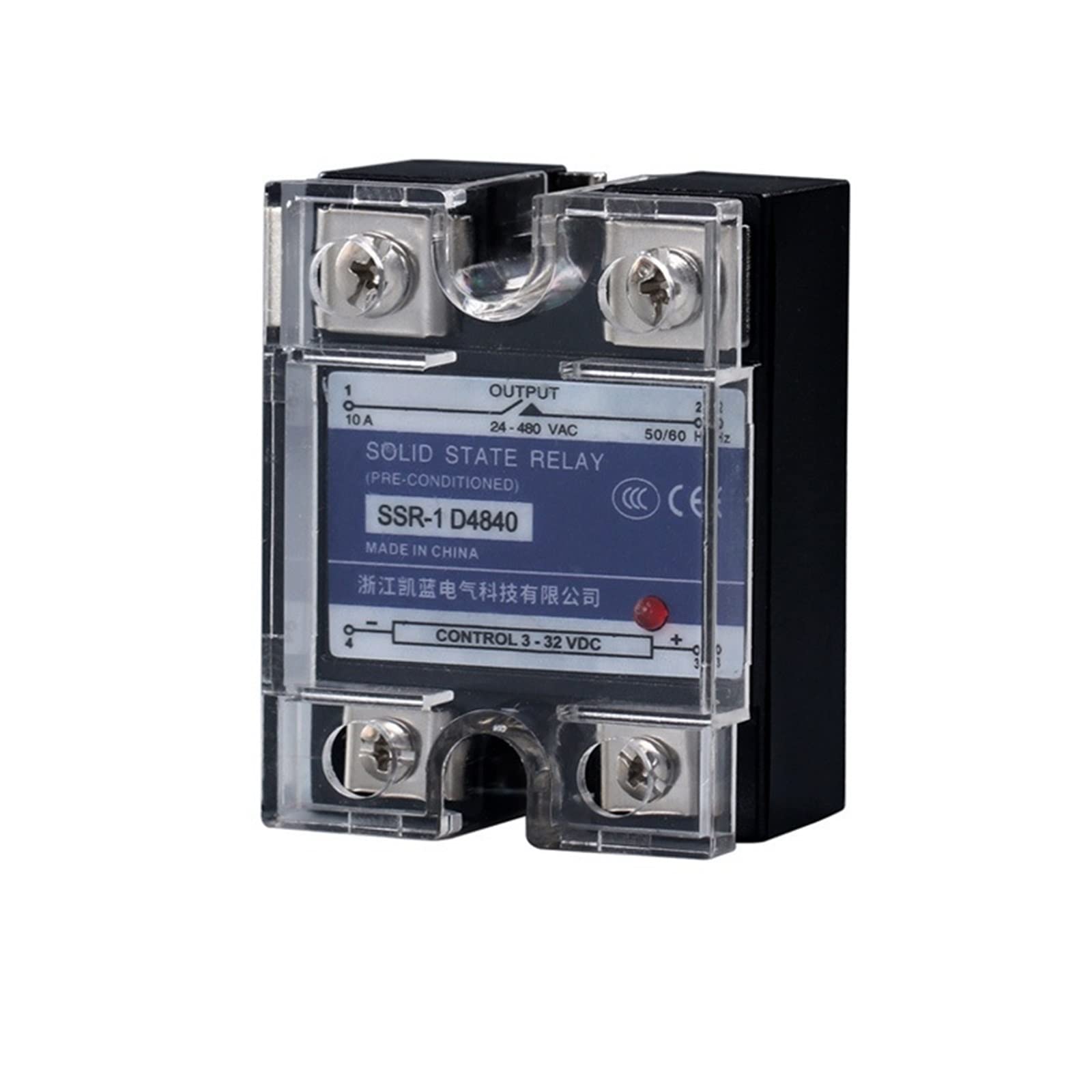 QEFHSVVZE SSR-10DD 25DD 40DD 80A 100A SSR Single Phase DC Control DC 3-32VDC to 220VDC 600V 10A 25A 40A DD Solid State Relay(10DD)
