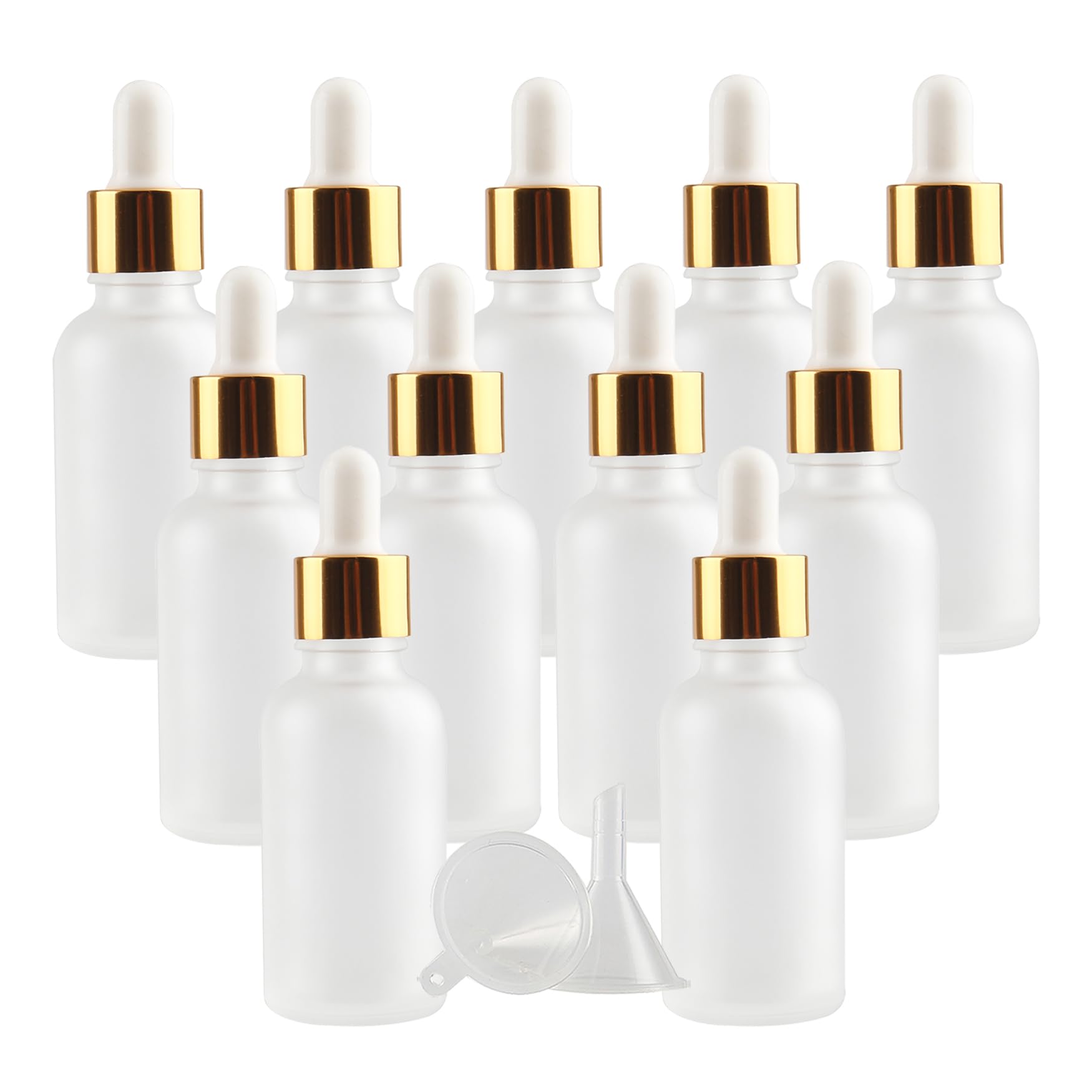 24 Stück 30ml Matt transparent glas Pipettenflasche, Leere Glasflasche mit Gold Pipette, Stichprobe Glaspipette Tropfflasche für Aromatherapie ätherische Öle
