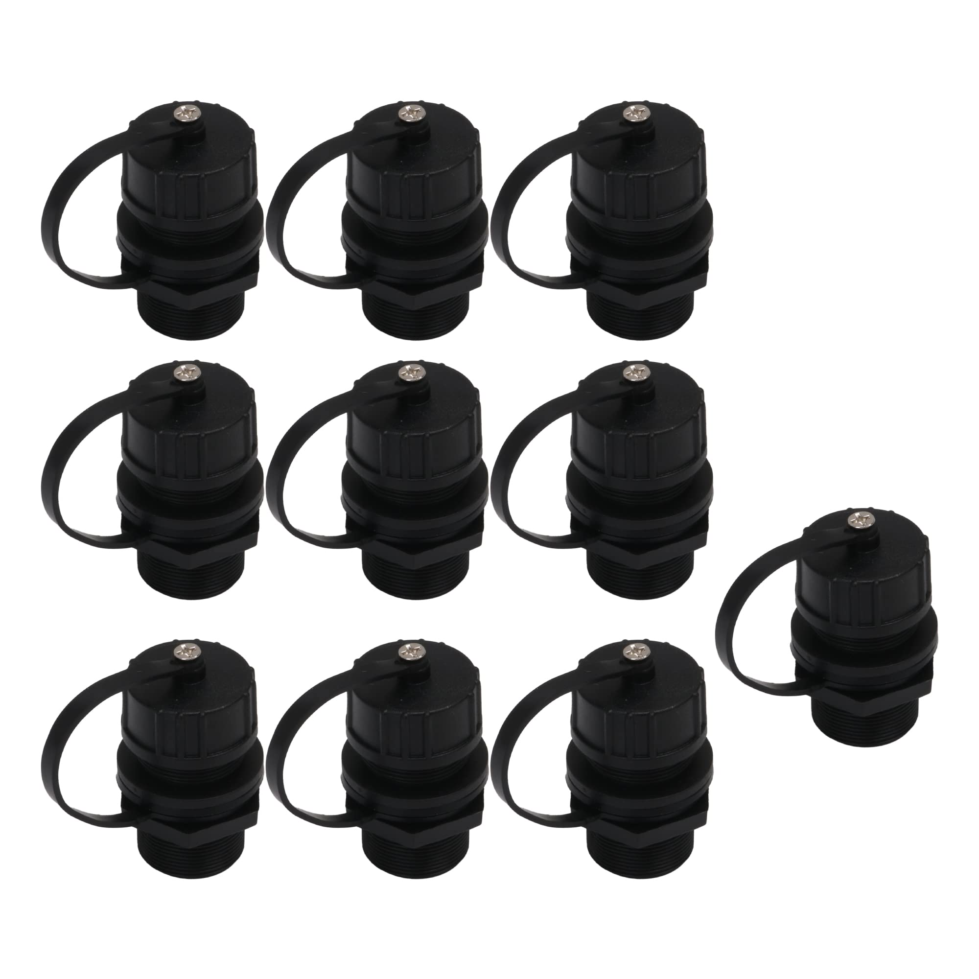 Ethernet LAN Nero IP68 Friendly M20 Stuffing Locknut plastica RJ45 Connettore ghiandola subacquea Set di 10