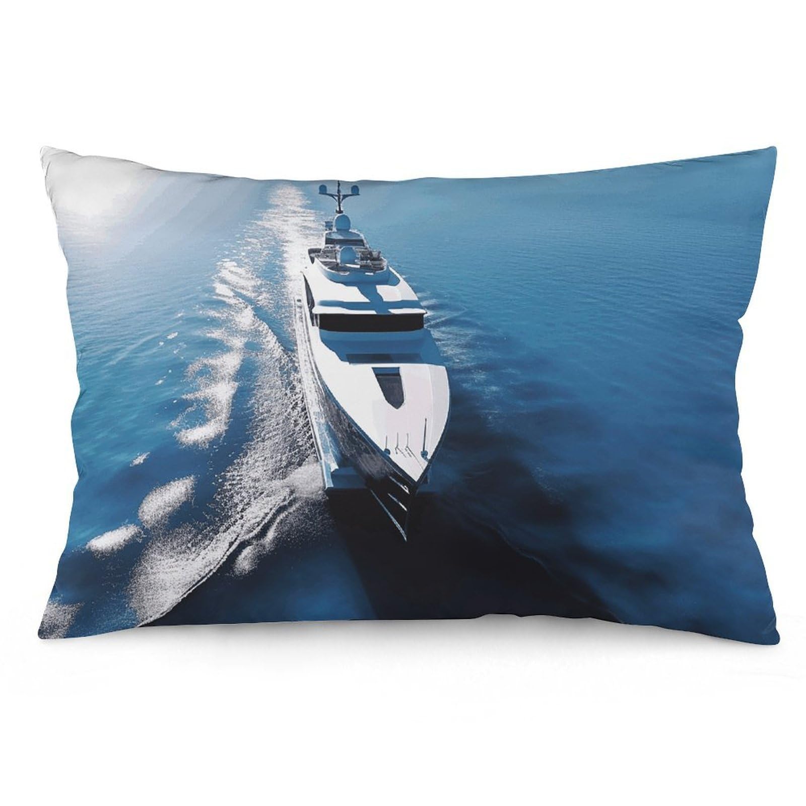 2 Pack Pillow Cases for Hair and Skin, Soft Breathable Pillow Case Covers with Hidden Zipper, Yacht ​ Sailboat Pillowcase 12 "x20 Pillow Covers for Sleeping Gift