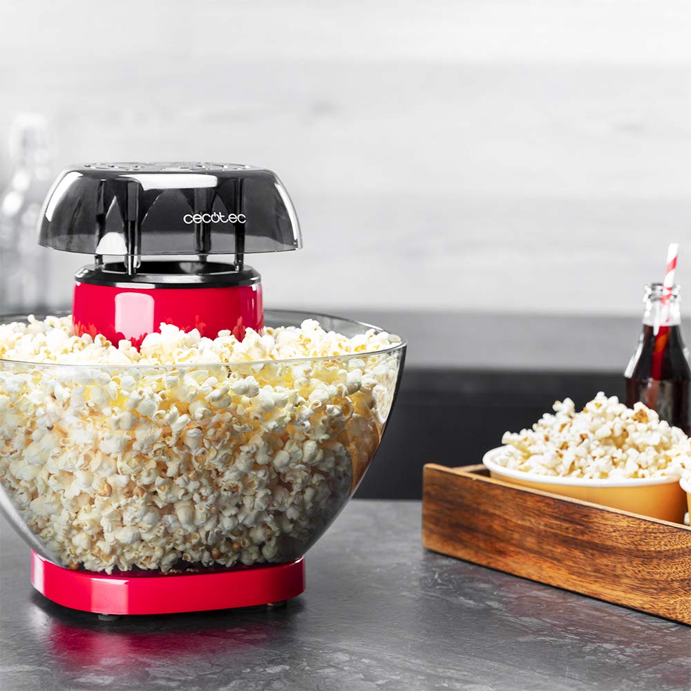 Cecotec Elektryczna maszyna do popcornu Fun&Taste P'Corn Easy. 1200 W, system wtrysku powietrza, wyjmowana miska, nieprzywierająca i zdejmowana pokrywa, kompaktowa konstrukcja