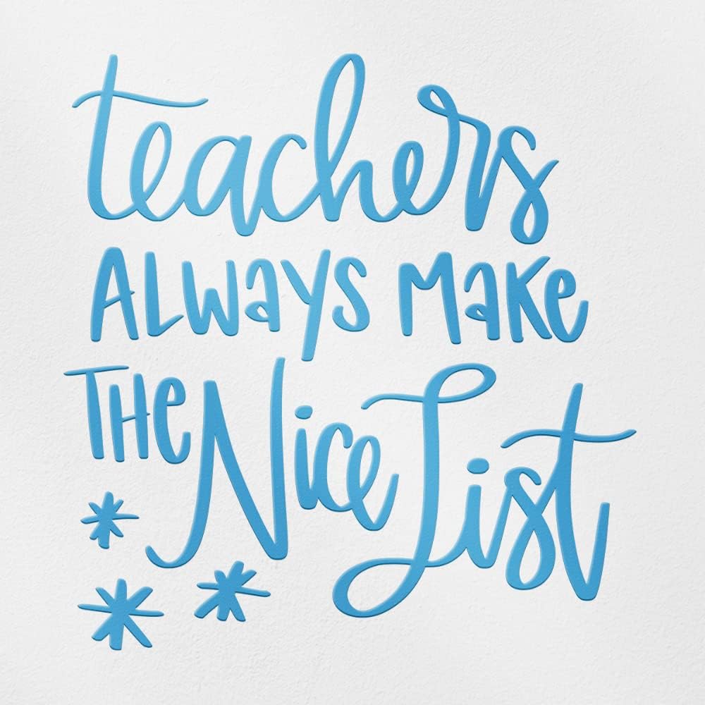 Decal Stickers of Teachers Nice List (Azure Blue) (Set...