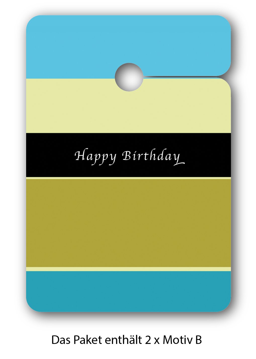 Geburtstags Geschenk Anhänger | Papieranhänger | Geschenk Karten (64Stk) zum Geburtstag im coolen Designer Look: Happy Birthday