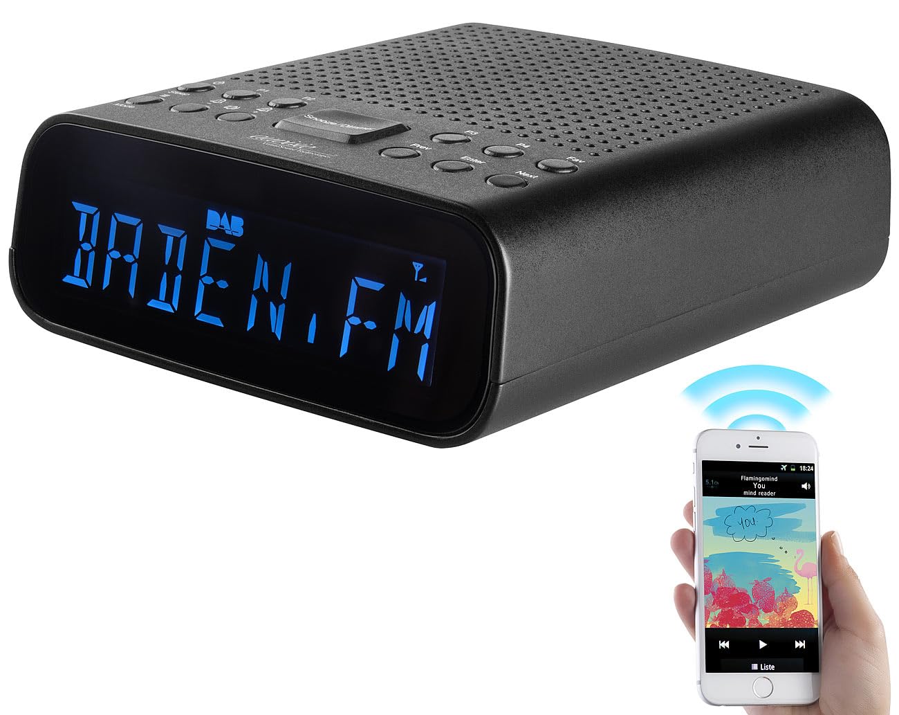 auvisio Radio-réveil FM/Dab+ avec Fonction Bluetooth 5.2