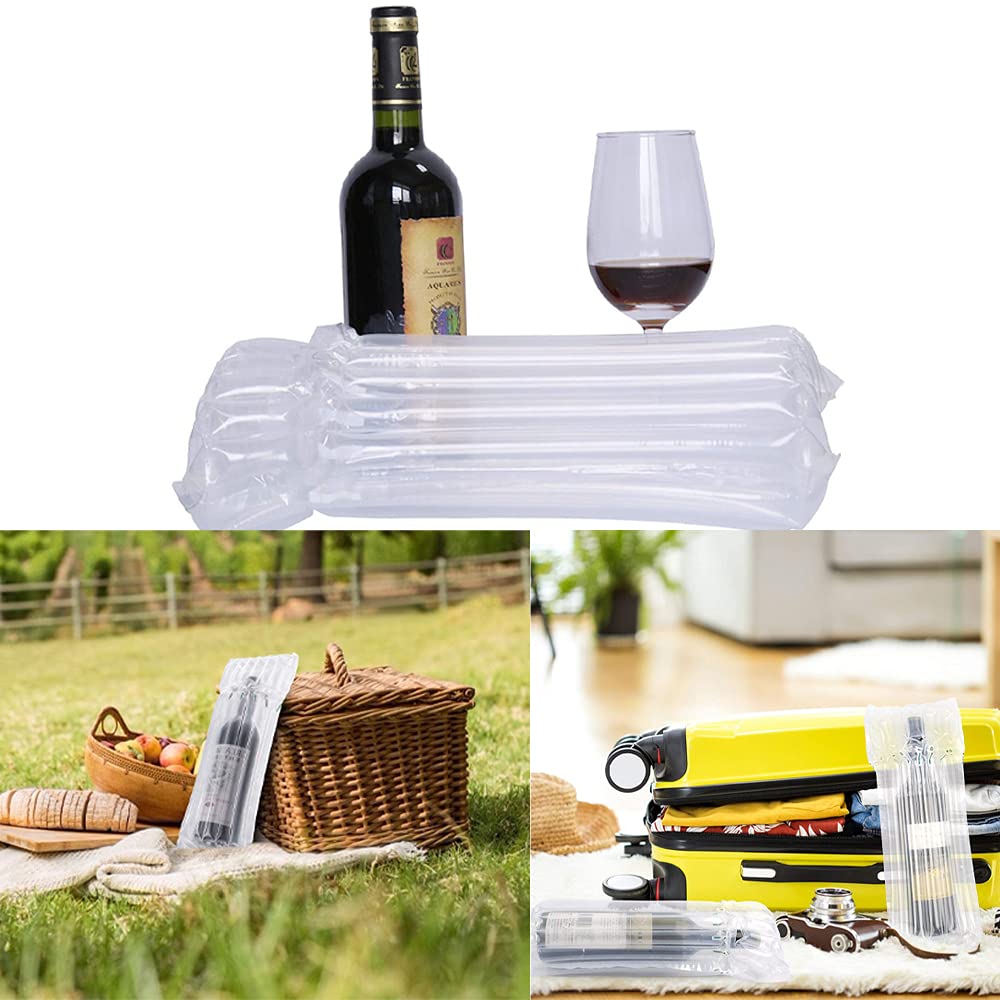 10 Buste Gonfiabili Per Protezione Bottiglie - Colonna D'Aria, Con Pompa, Riutilizzabili - Foto 2