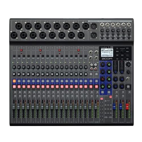 Zoom Livetrak L-20 20-Input Digital Mixer And Multitrack Recorder With Ath-M50X Headphone And Accessory Bundle (4 Items) #TOP1
