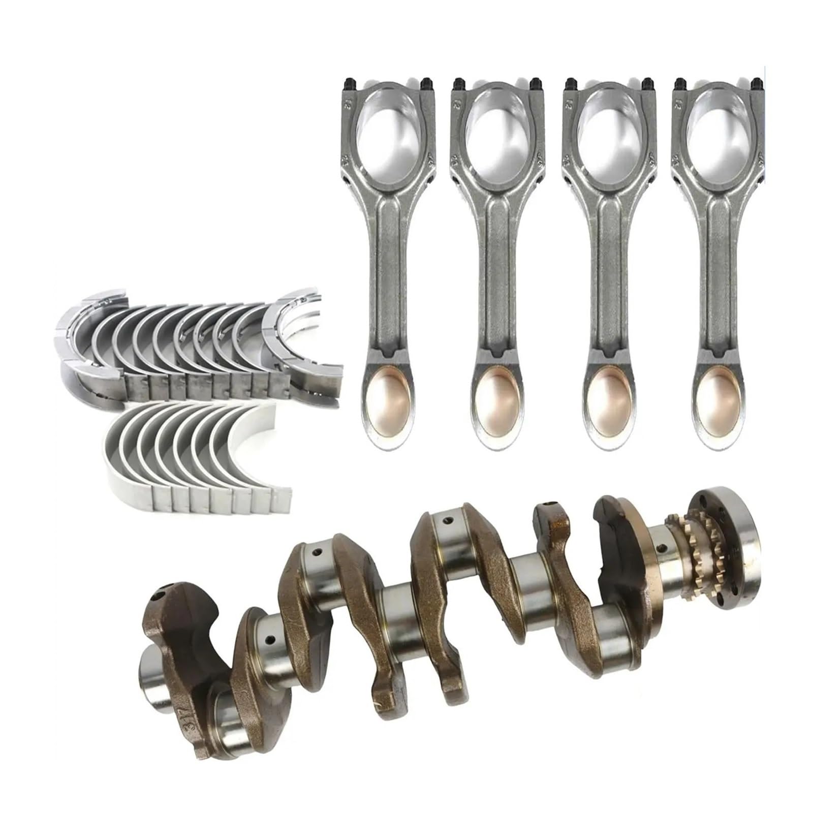 1 Set N47 Albero Motore E Biella Di Cuscinetti Adatti Per X1 X3 X5 3 5 Serie D20 2.0 11217803479 11248473777 11247812640 Set di pistoni di montaggio Kit cilindro albero