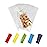 Newkita 4x9 Clear Cellophane Bags, Cake Pop & Treat Bags with Ties, 100 Pack