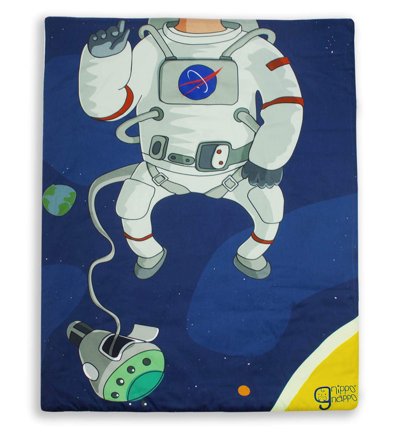 Coperta Bimbo Astronauta Gnippo Gnappo da 0 a 36 mesi - imbottitura estraibile con cerniera invisibile - Coperta per Neonati