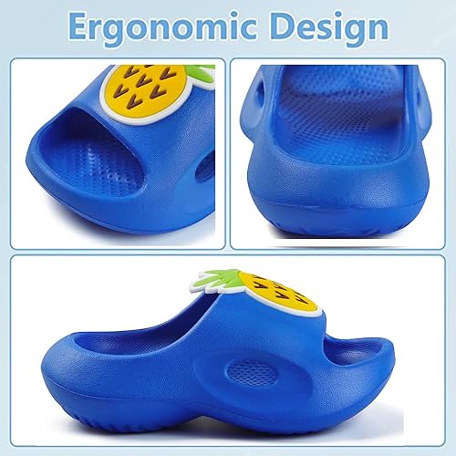 Miniatura 2 de Drecage Sandalias antideslizantes para niños y niñas, para playa, ducha, baño, agua, Azul