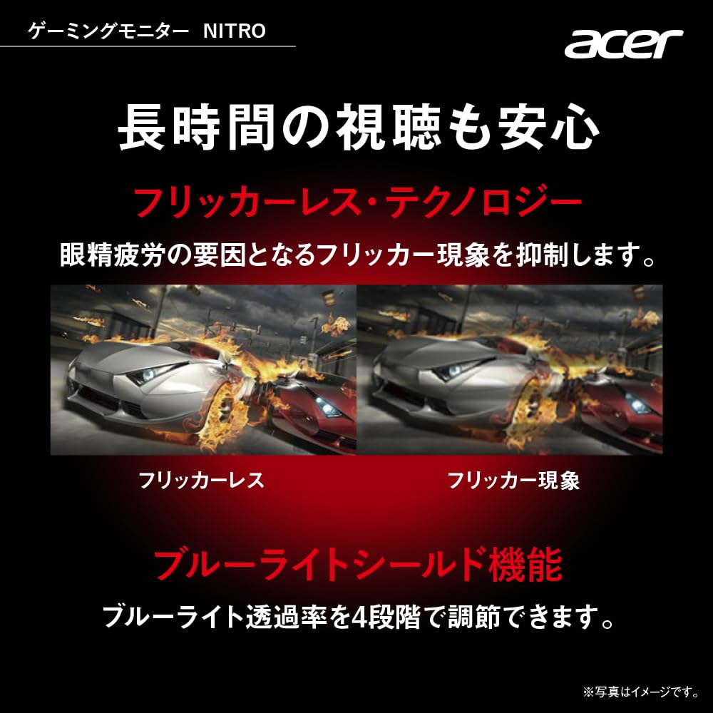 Acer Nitro ゲーミングモニター ED240QS3bmiipxサムネイル5